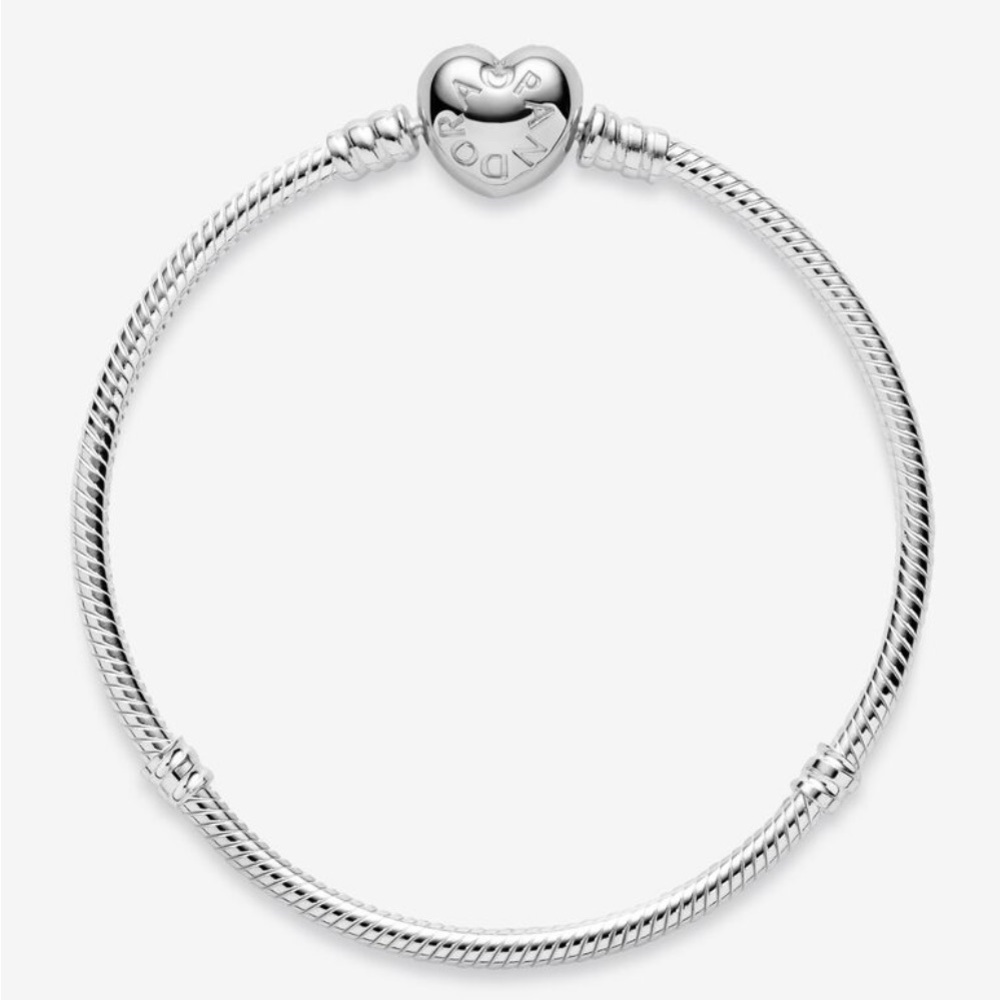 Pandora Moments Heart Clasp Snake Chain Bracelet